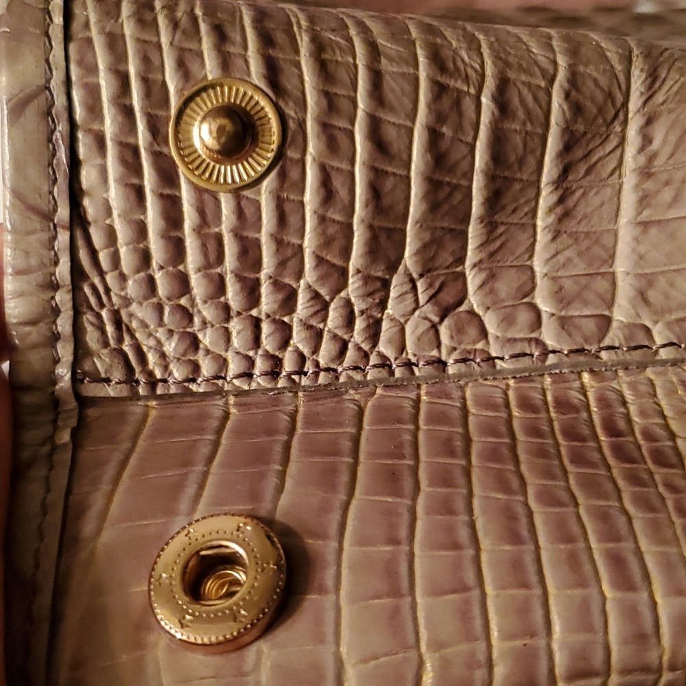 Brahmin Taupe/ Beige Croc bag (sz M) - Picture 11 of 13